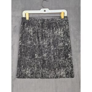 Vintage Teardrops Skirt Size Large Black White Knee Length